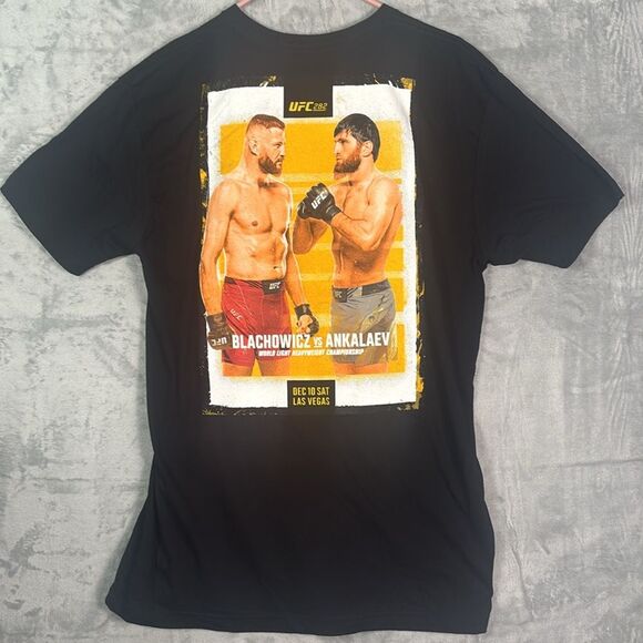 NWOT New UFC Vegas Blachowicz v Ankalaev Black Short Sleeve Tshirt Size Large - Picture 8 of 8